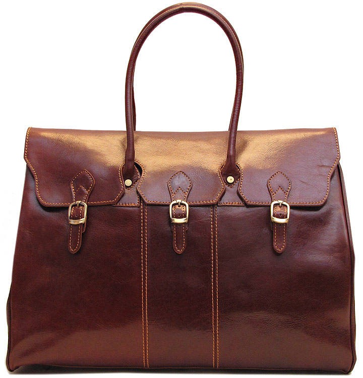 Calfskin Leather Weekend Travel Bag high quality