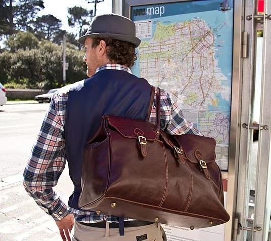 Calfskin Leather Weekend Travel Bag suppliers